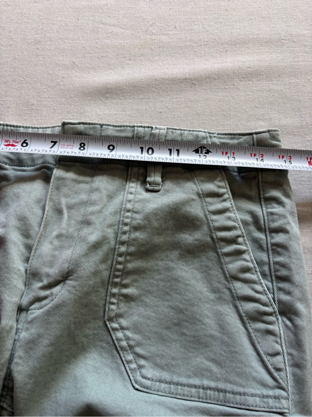 Paige Mayslie Mid Rise Straight Ankle Jeans Vintage Dusty Sage Size 27 Style 760 - Picture 10 of 13